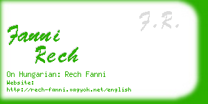 fanni rech business card